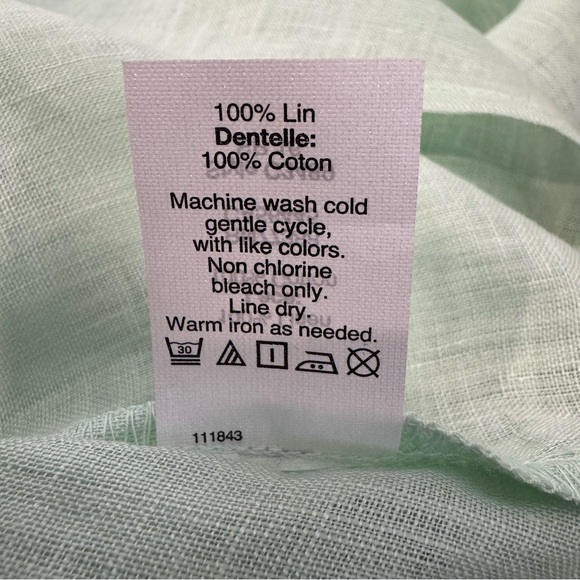 J. Crew Linen & Lace Short Sleeve - Picture 6 of 6